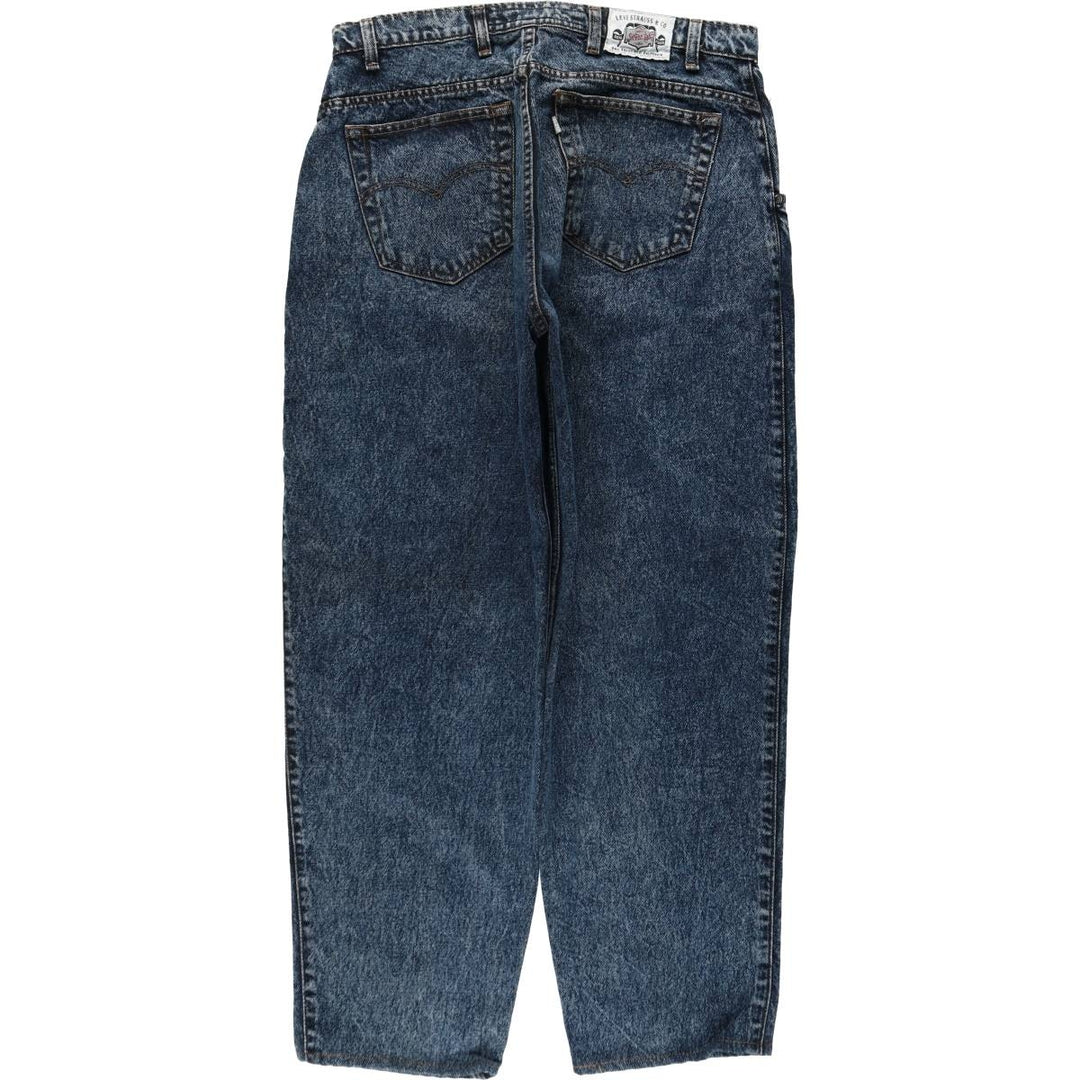 Levi's Silver Tab Chemical Wash Tapered Denim Pants, Men's W35 (approx.) cotton blue type Vintage Second Hand