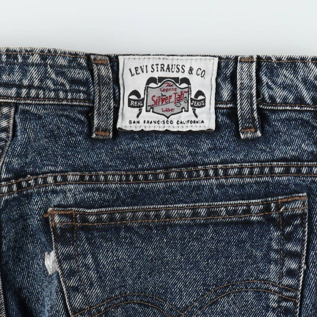 Levi's Silver Tab Chemical Wash Tapered Denim Pants, Men's W35 (approx.) cotton blue type Vintage Second Hand