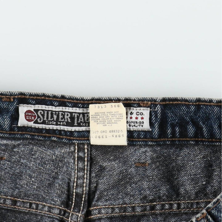 Levi's Silver Tab Chemical Wash Tapered Denim Pants, Men's W35 (approx.) cotton blue type Vintage Second Hand