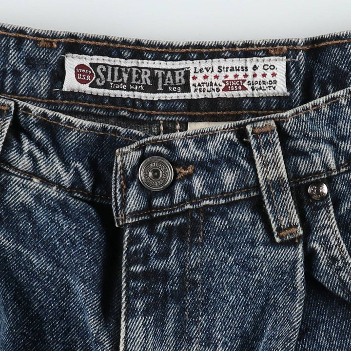 Levi's Silver Tab Chemical Wash Tapered Denim Pants, Men's W35 (approx.) cotton blue type Vintage Second Hand