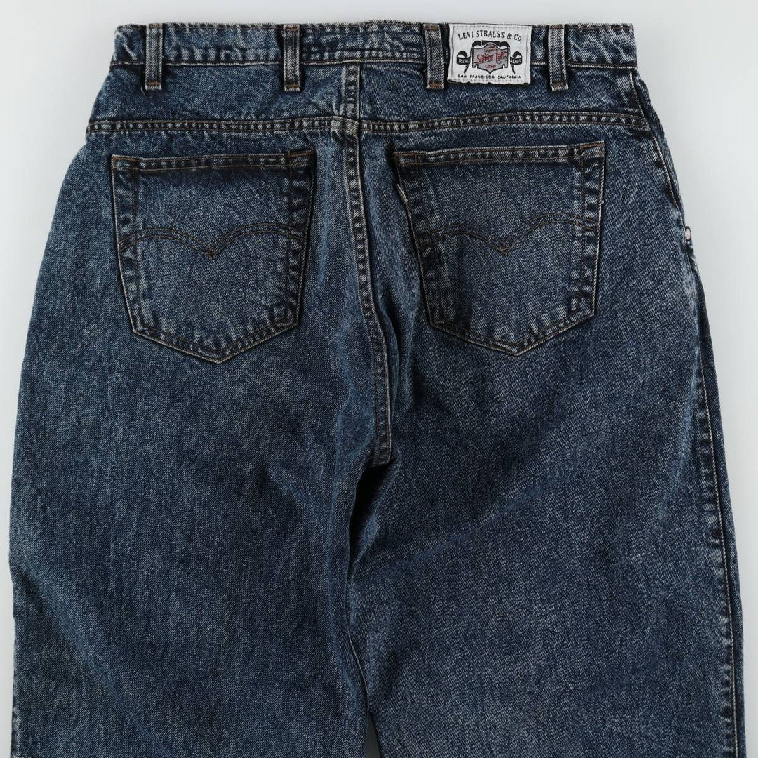 Levi's Silver Tab Chemical Wash Tapered Denim Pants, Men's W35 (approx.) cotton blue type Vintage Second Hand