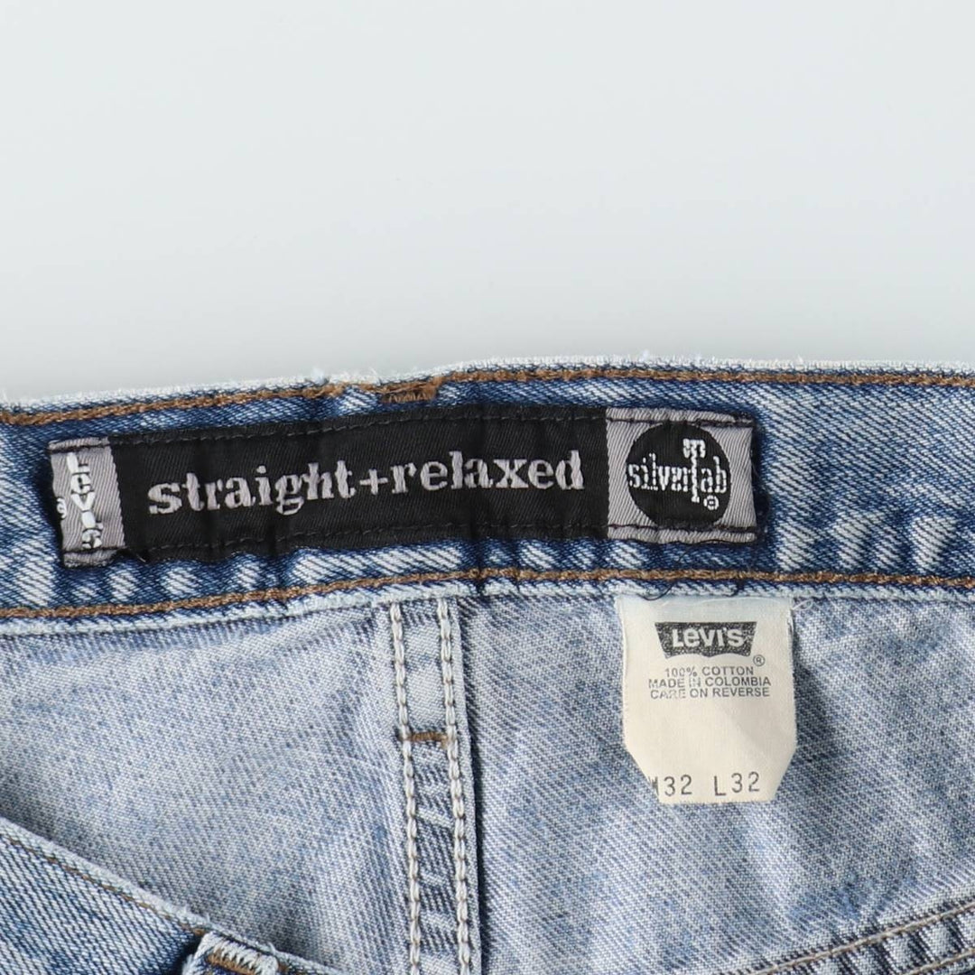 2000'S Levi's Silver Tab Straight+Relaxed Tapered Denim Pants, Men's, Size W32 cotton blue type Vintage Second Hand