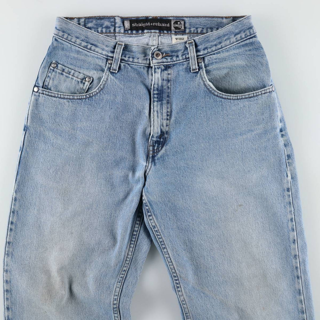 2000'S Levi's Silver Tab Straight+Relaxed Tapered Denim Pants, Men's, Size W32 cotton blue type Vintage Second Hand