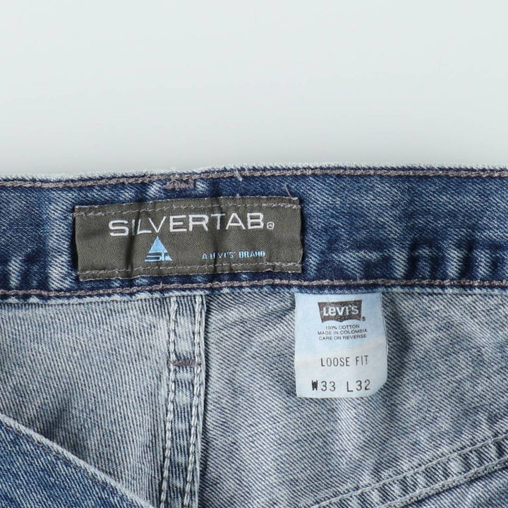 2000'S Levi's Silver Tab Loose Fit Tapered Denim Pants, Men's Size 34 cotton blue type Vintage Second Hand