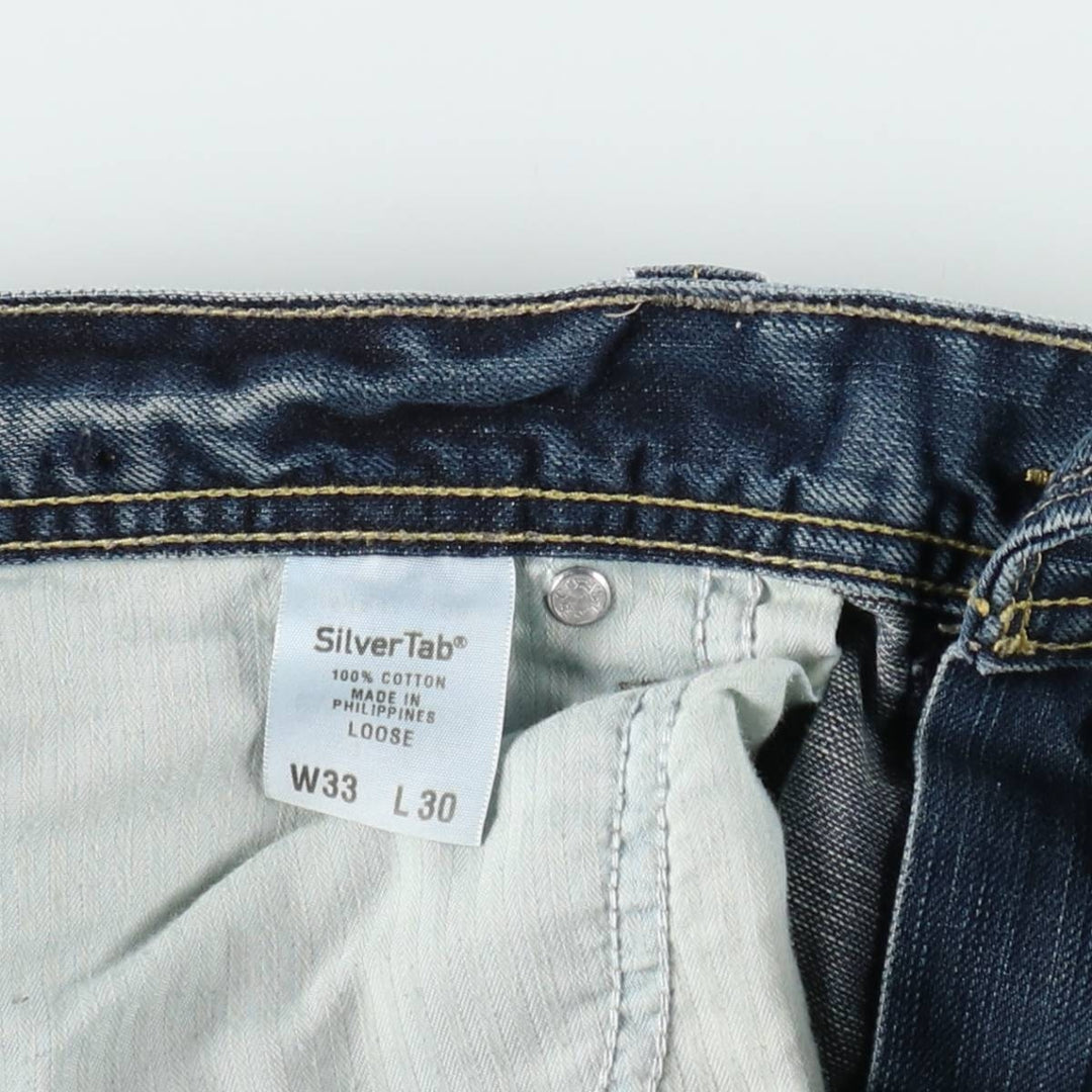 2000'S Levi's SILVER TAB Loose Straight Denim Pants, Men's W34 (approx.) cotton blue type Vintage Second Hand
