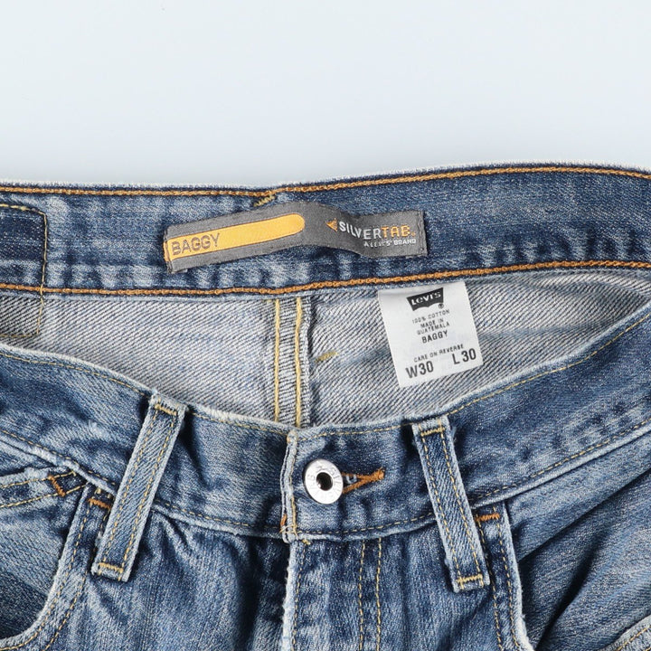 2000'S Levi's Silver Tab Baggy Tapered Denim Pants, Men's Size W30 cotton blue type Vintage Second Hand