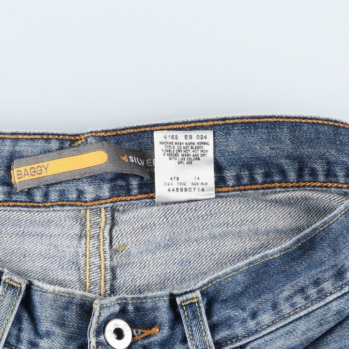 2000'S Levi's Silver Tab Baggy Tapered Denim Pants, Men's Size W30 cotton blue type Vintage Second Hand