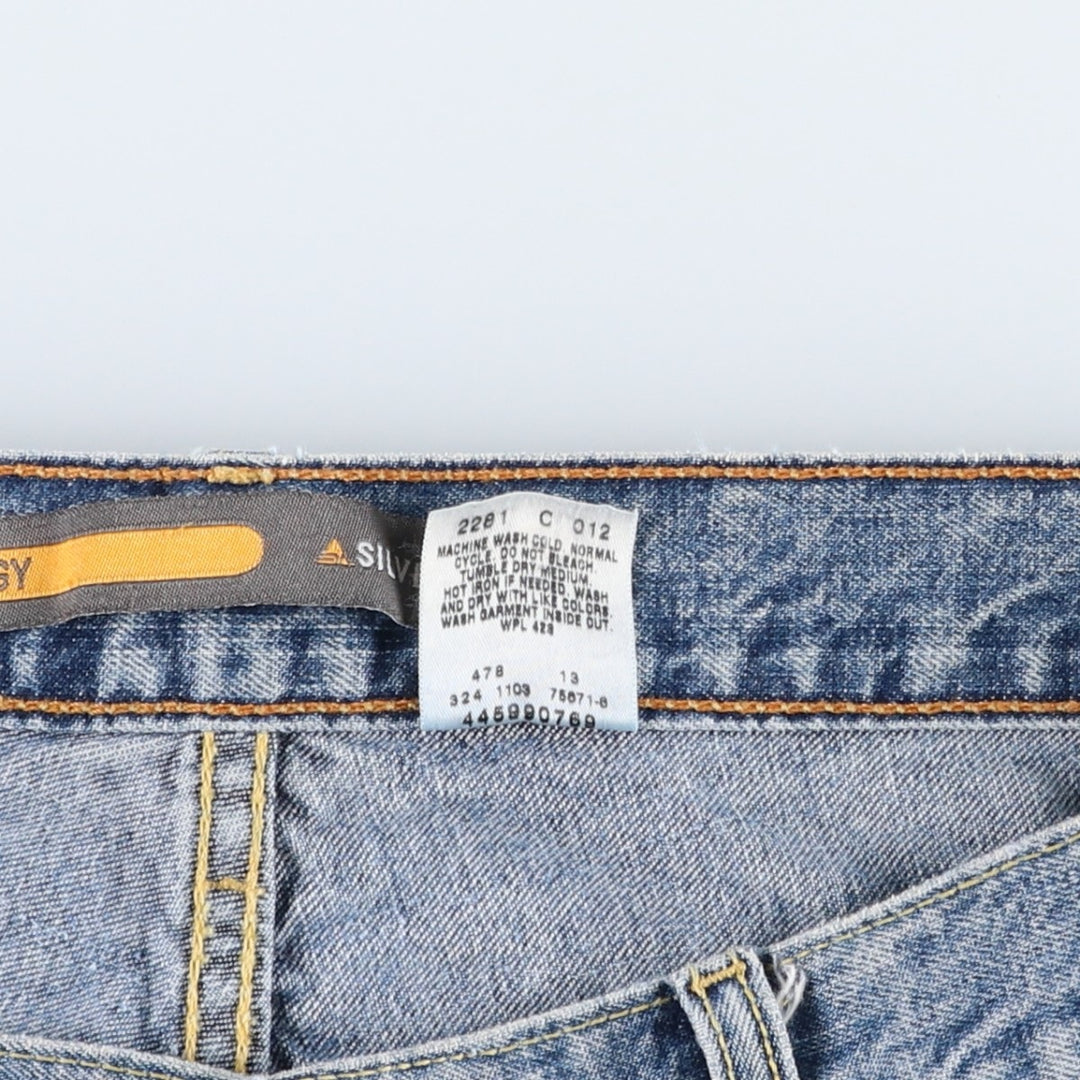 00'S Levi's SILVER TAB BAGGY tapered denim pants for men, size w34 cotton blue type Vintage Second Hand