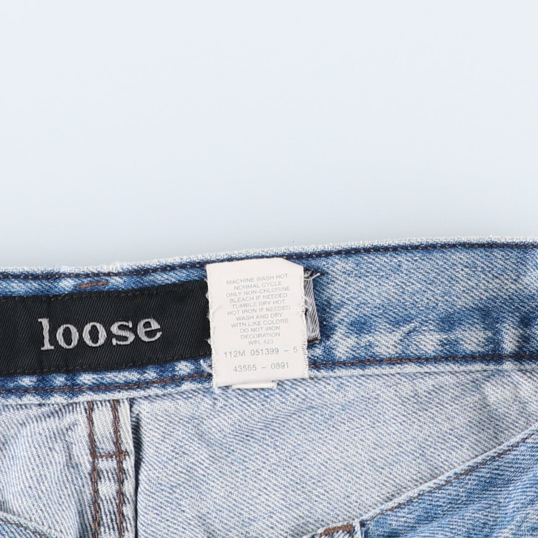 Levi's SILVER TAB LOOSE tapered denim pants for men, equivalent to w32 cotton blue type Vintage Second Hand