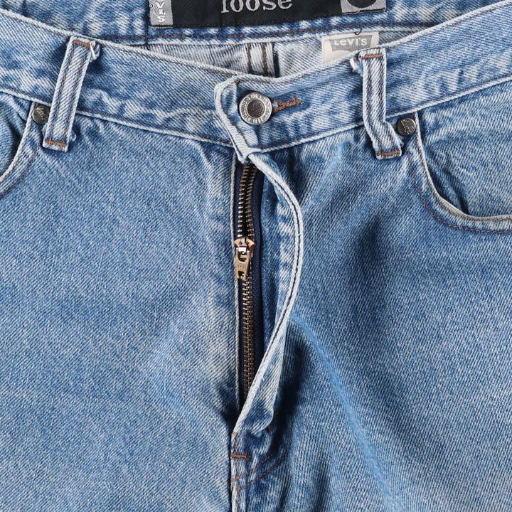 Levi's SILVER TAB LOOSE tapered denim pants for men, equivalent to w32 cotton blue type Vintage Second Hand