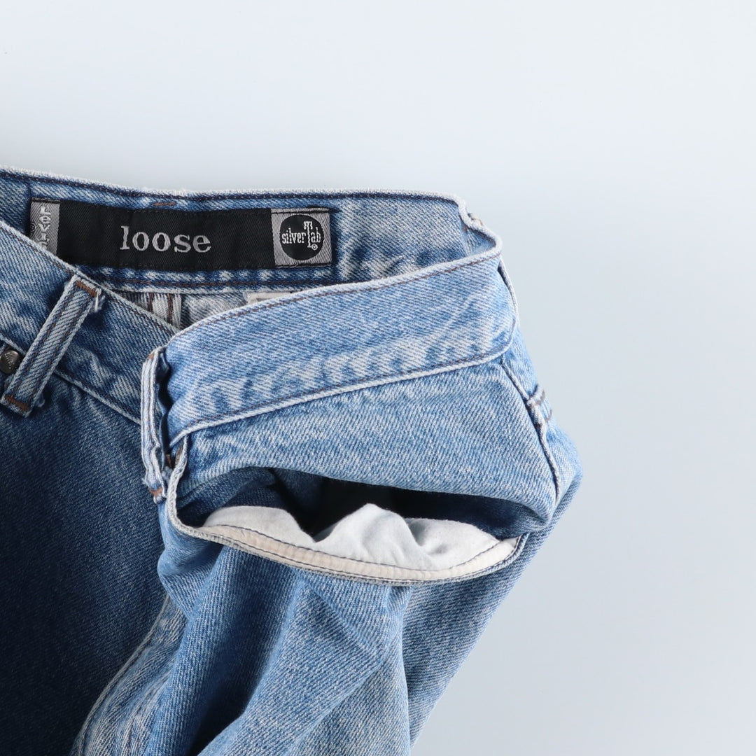 Levi's SILVER TAB LOOSE tapered denim pants for men, equivalent to w32 cotton blue type Vintage Second Hand