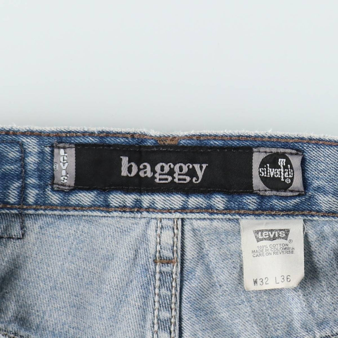 2000'S Levi's SILVER TAB BAGGY tapered denim pants, men's size W33 cotton blue type Vintage Second Hand