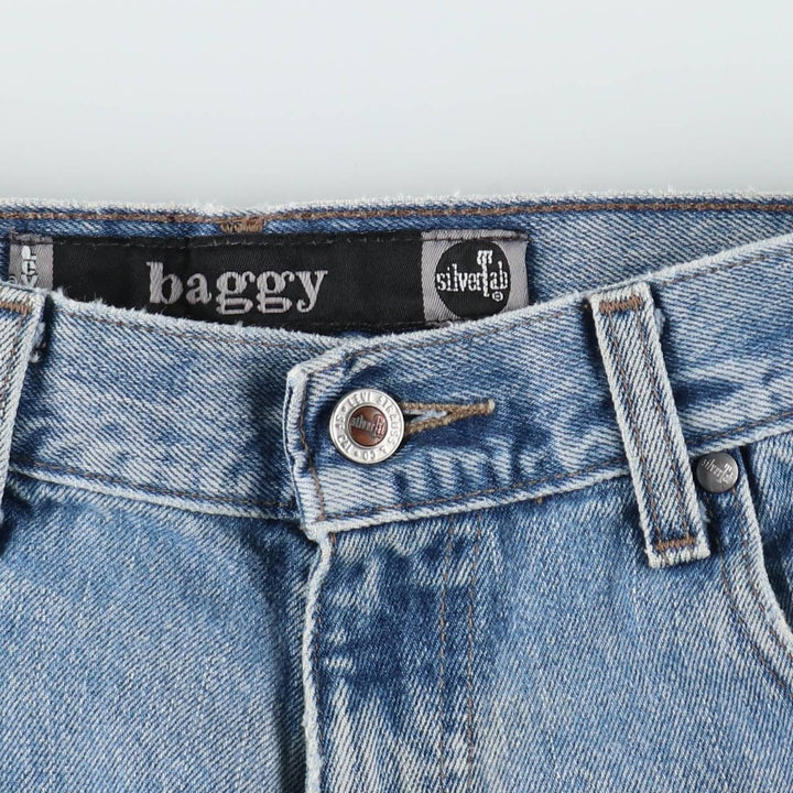 2000'S Levi's SILVER TAB BAGGY tapered denim pants, men's size W33 cotton blue type Vintage Second Hand