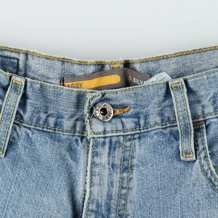 00'S Levi's SILVER TAB BAGGY tapered denim pants for men, size w31 cotton blue type Vintage Second Hand