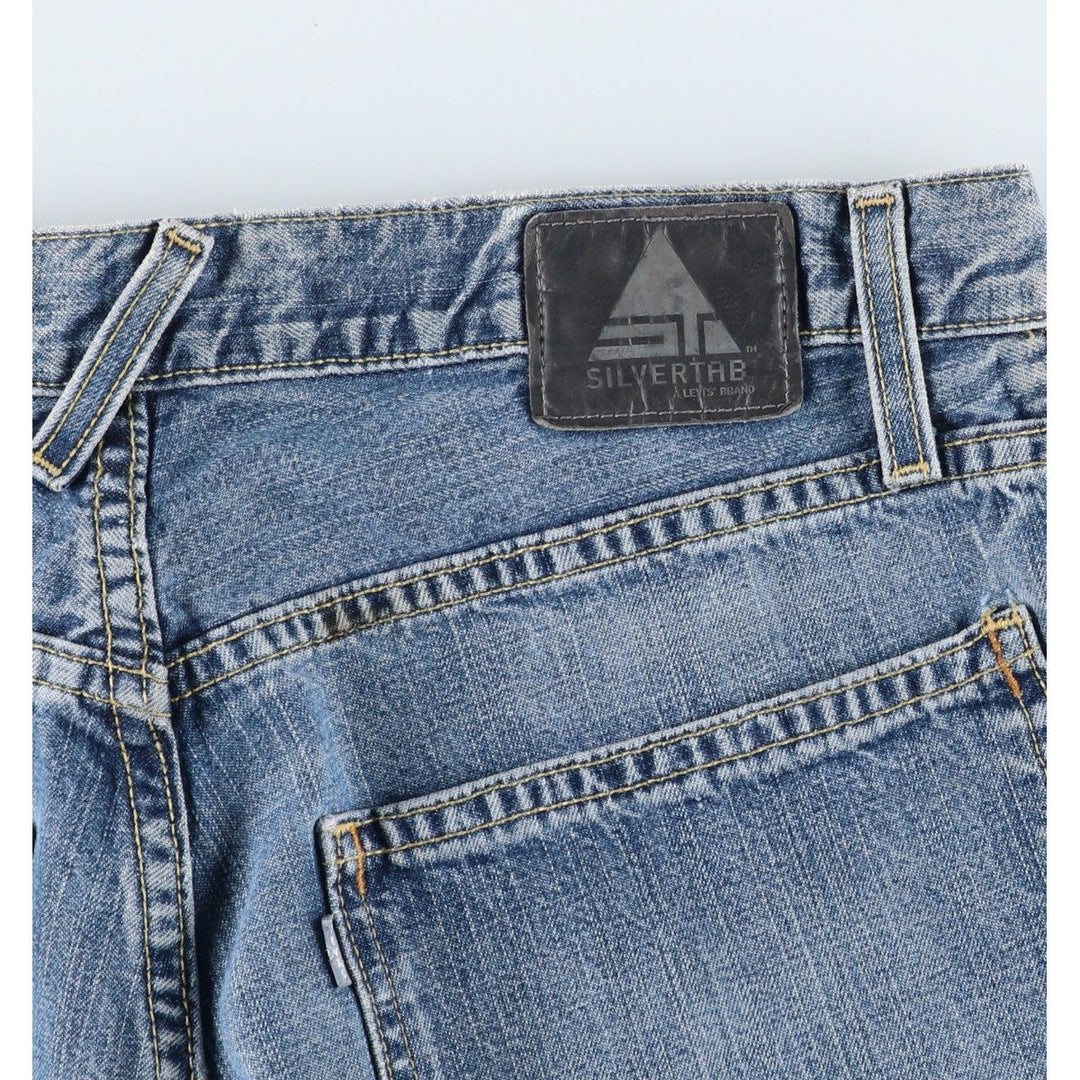 00'S Levi's SILVER TAB BAGGY tapered denim pants for men, size w34 cotton blue type Vintage Second Hand