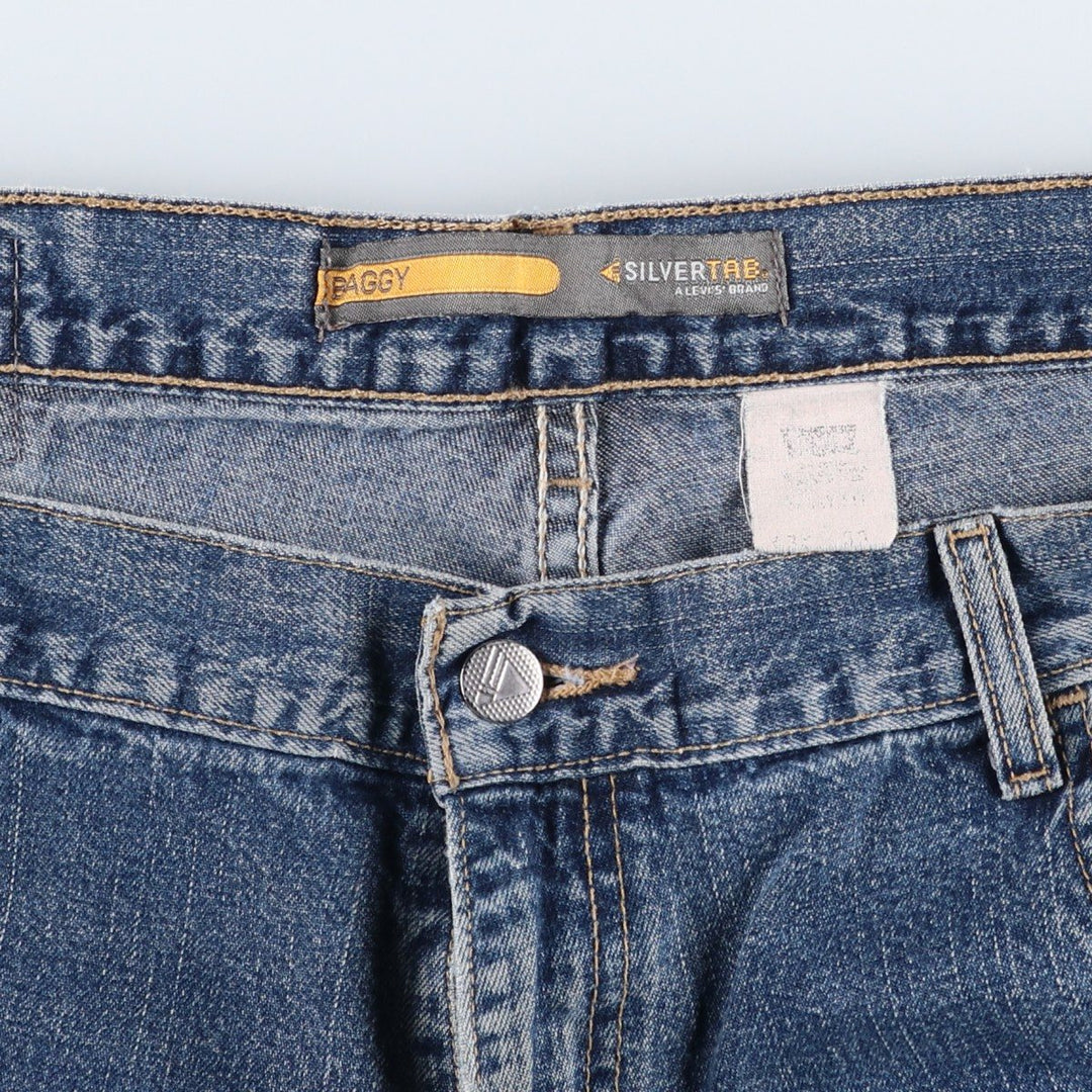 Levi's SILVER TAB BAGGY tapered denim pants, men's size W39 unclear blue type Vintage Second Hand