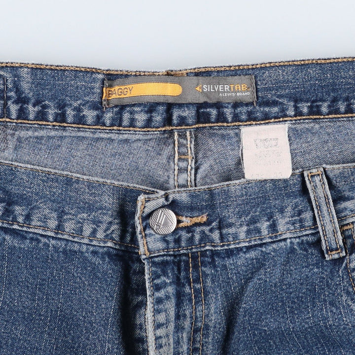 Levi's SILVER TAB BAGGY tapered denim pants, men's size W39 unclear blue type Vintage Second Hand