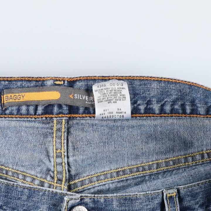 2000'S Levi's SILVER TAB BAGGY Tapered Denim Pants, Men's W35 (approx.) cotton blue type Vintage Second Hand