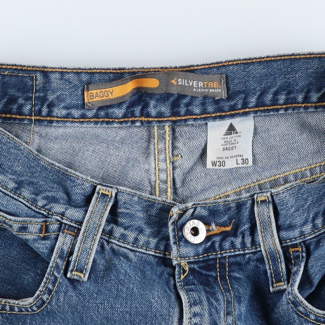 2000'S Levi's SILVER TAB BAGGY Slim Straight Denim Pants, Men's W31 (approx.) cotton blue type Vintage Second Hand