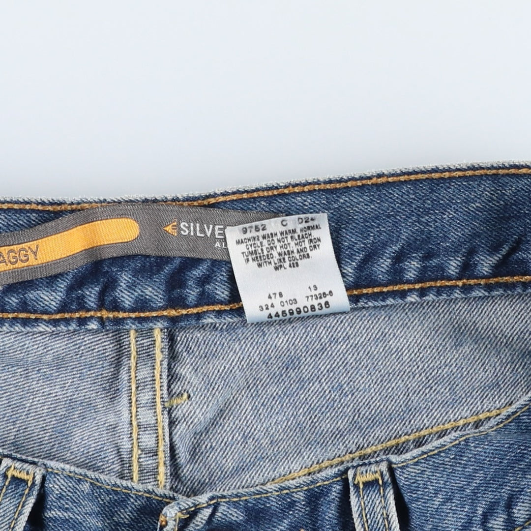 2000'S Levi's SILVER TAB BAGGY Slim Straight Denim Pants, Men's W31 (approx.) cotton blue type Vintage Second Hand