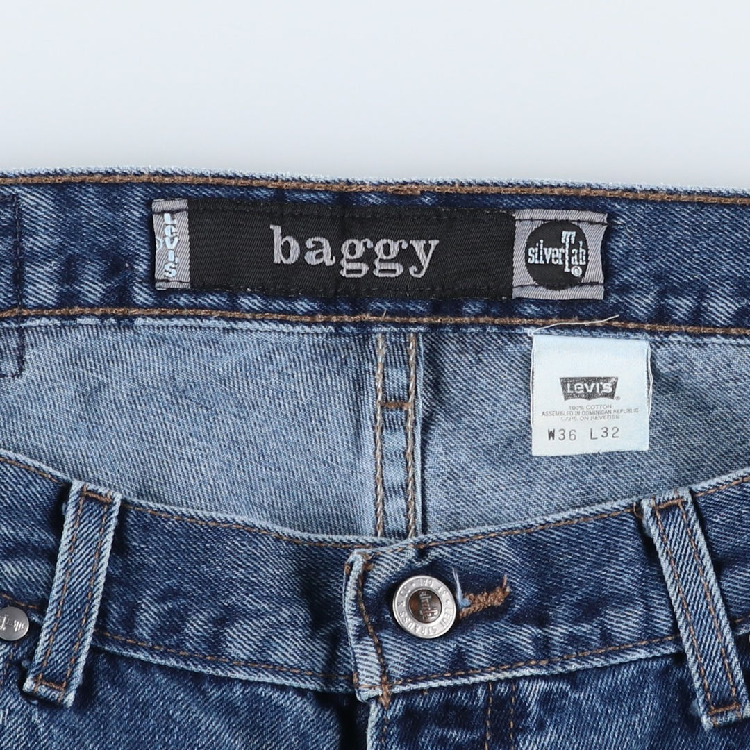 1990'S Levi's 570-0811 Silver Tab Baggy Tapered Denim Pants, Men's W35 (approx.), Vintage cotton blue type Vintage Second Hand