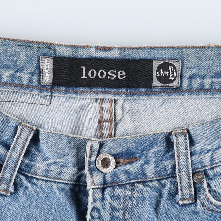 1990'S Levi's Silver Tab Loose Tapered Denim Pants, Made in USA, Men's W30 (approx.), Vintage cotton blue type Vintage Second Hand