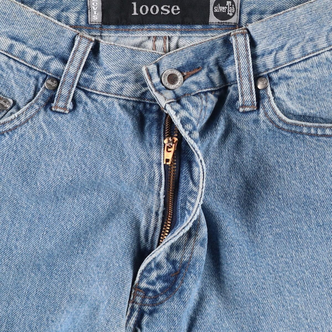 1990'S Levi's Silver Tab Loose Tapered Denim Pants, Made in USA, Men's W30 (approx.), Vintage cotton blue type Vintage Second Hand