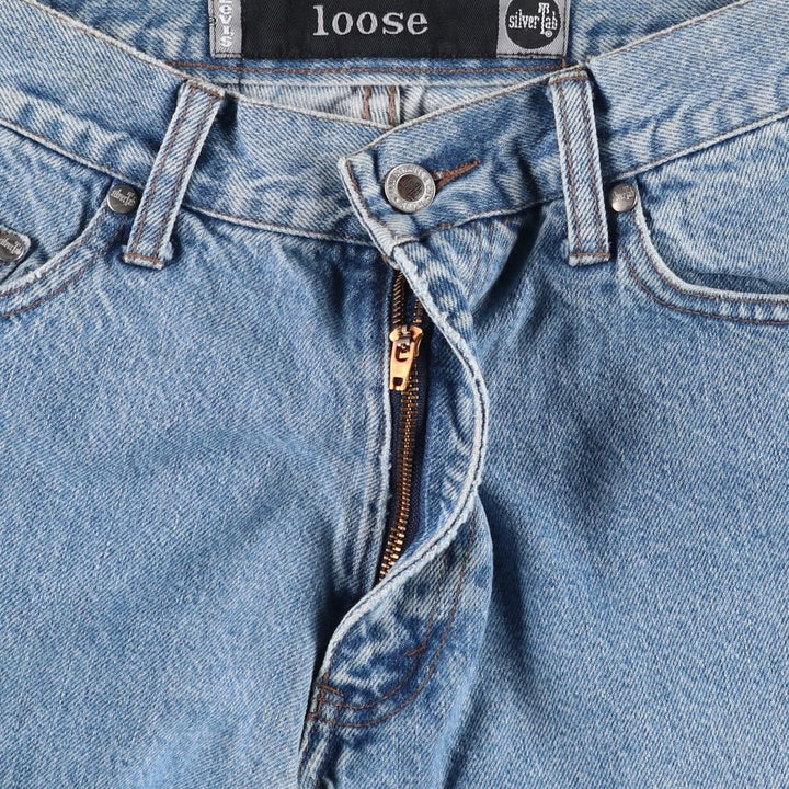 1990'S Levi's Silver Tab Loose Tapered Denim Pants, Made in USA, Men's W30 (approx.), Vintage cotton blue type Vintage Second Hand