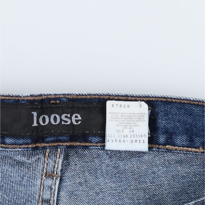 90'S Levi's Silver Tab Loose Tapered Denim Pants, Made in USA, Men's, Size W32, Vintage cotton blue type Vintage Second Hand