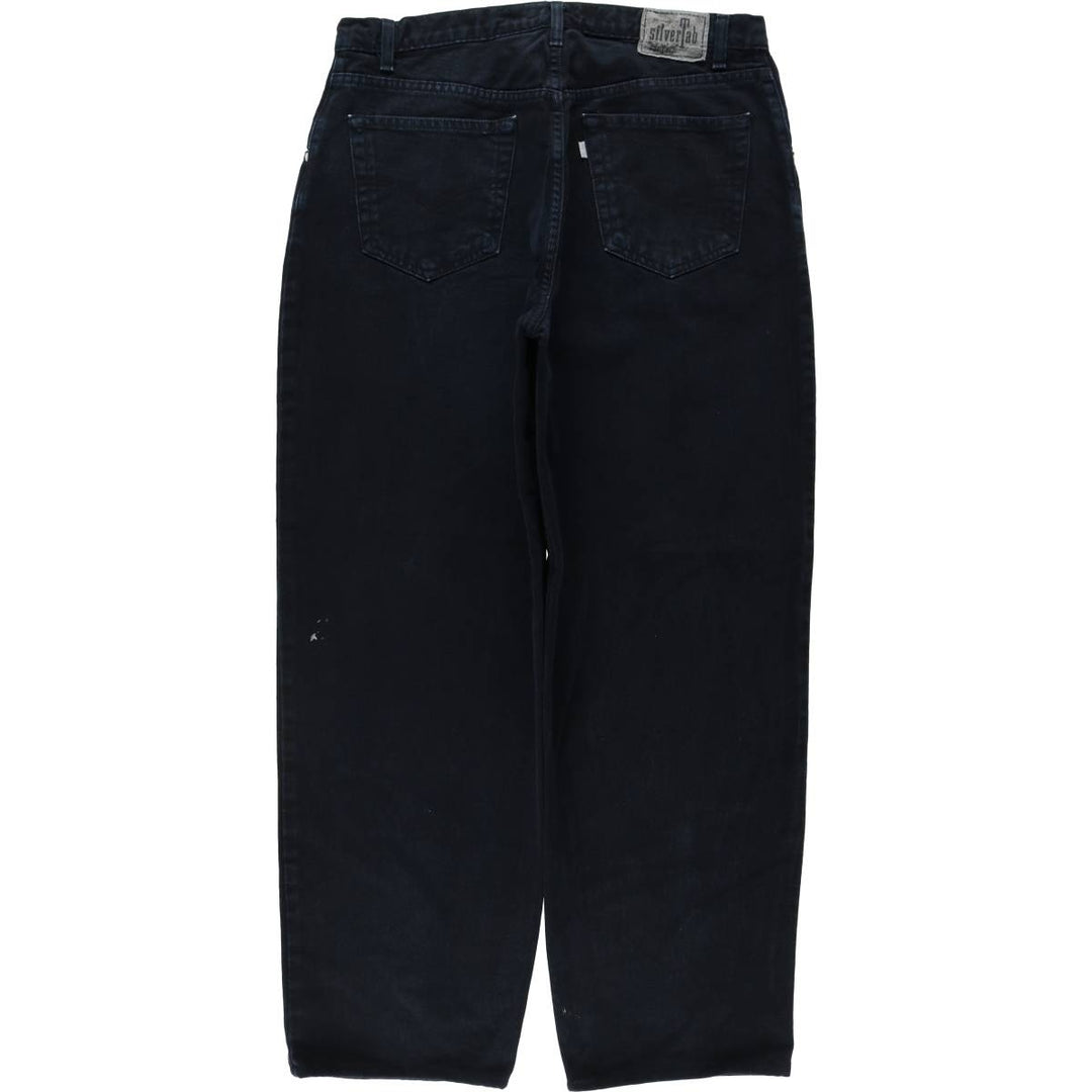 90'S Levi's SILVER TAB BAGGY tapered denim pants for men, w36 equivalent, vintage unclear navy blue type Vintage Second Hand