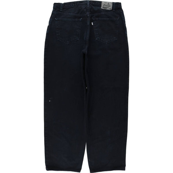 90'S Levi's SILVER TAB BAGGY tapered denim pants for men, w36 equivalent, vintage unclear navy blue type Vintage Second Hand