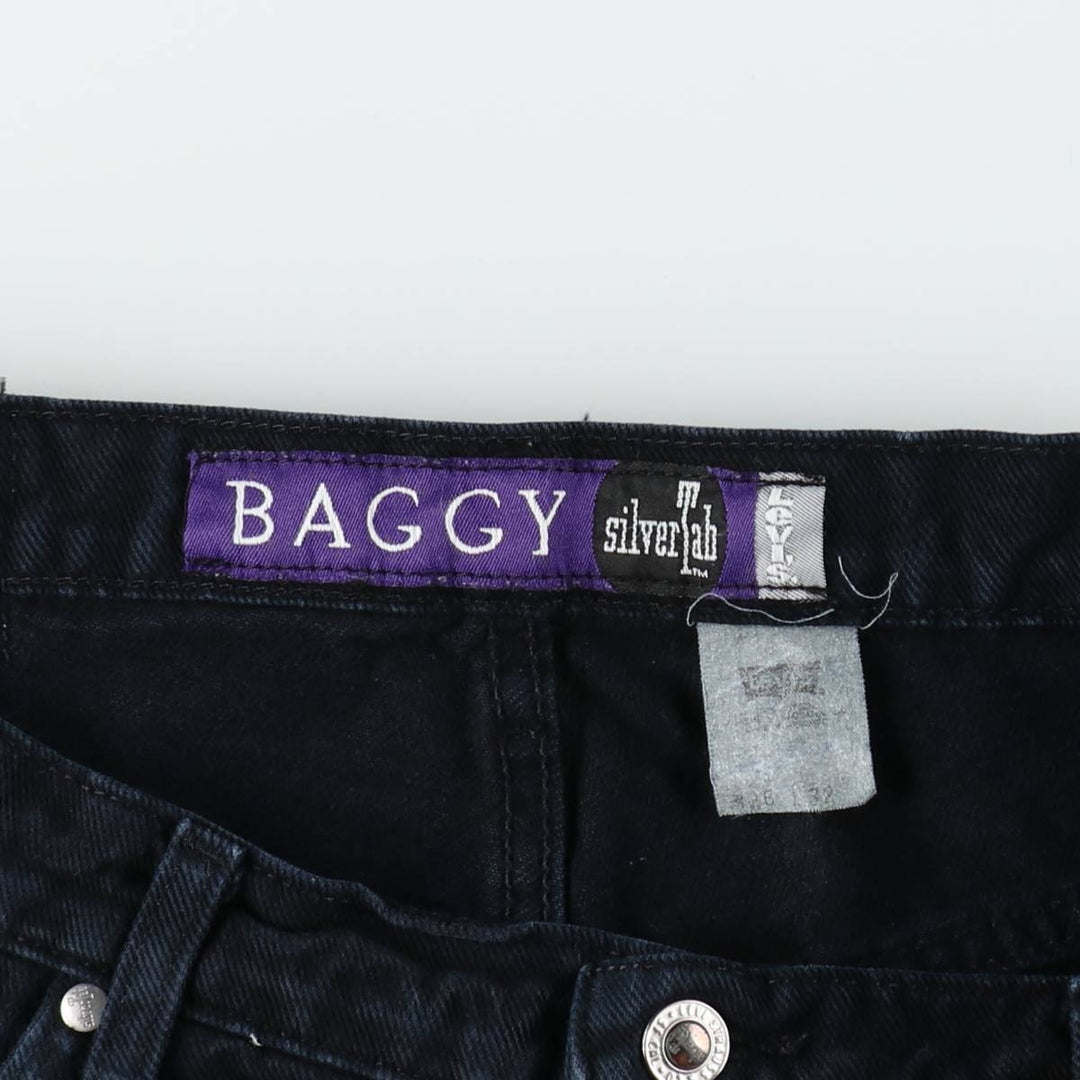 90'S Levi's SILVER TAB BAGGY tapered denim pants for men, w36 equivalent, vintage unclear navy blue type Vintage Second Hand