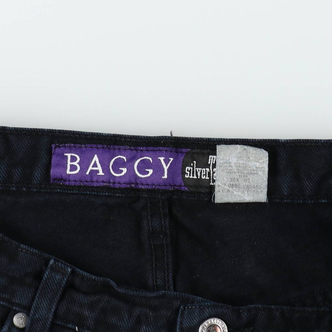 90'S Levi's SILVER TAB BAGGY tapered denim pants for men, w36 equivalent, vintage unclear navy blue type Vintage Second Hand