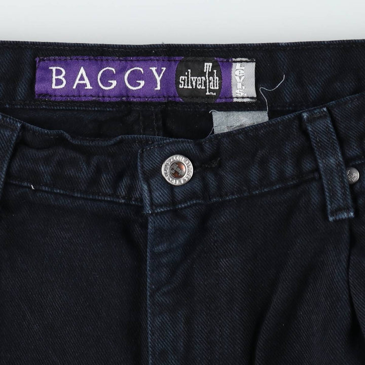 90'S Levi's SILVER TAB BAGGY tapered denim pants for men, w36 equivalent, vintage unclear navy blue type Vintage Second Hand