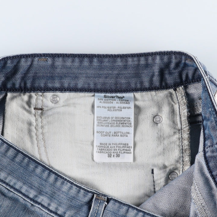 Levi's SILVER TAB Bootcut Denim Pants, Men's W35 (approx.) cotton blue type Vintage Second Hand