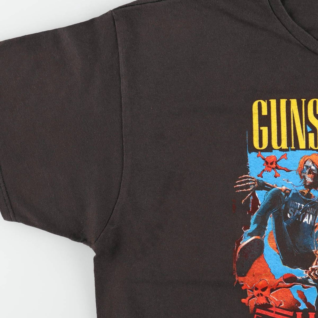 DELTA GUNS N' ROSES Skull Pattern Band T-Shirt (Men's XXL equivalent) cotton black type Vintage Second Hand