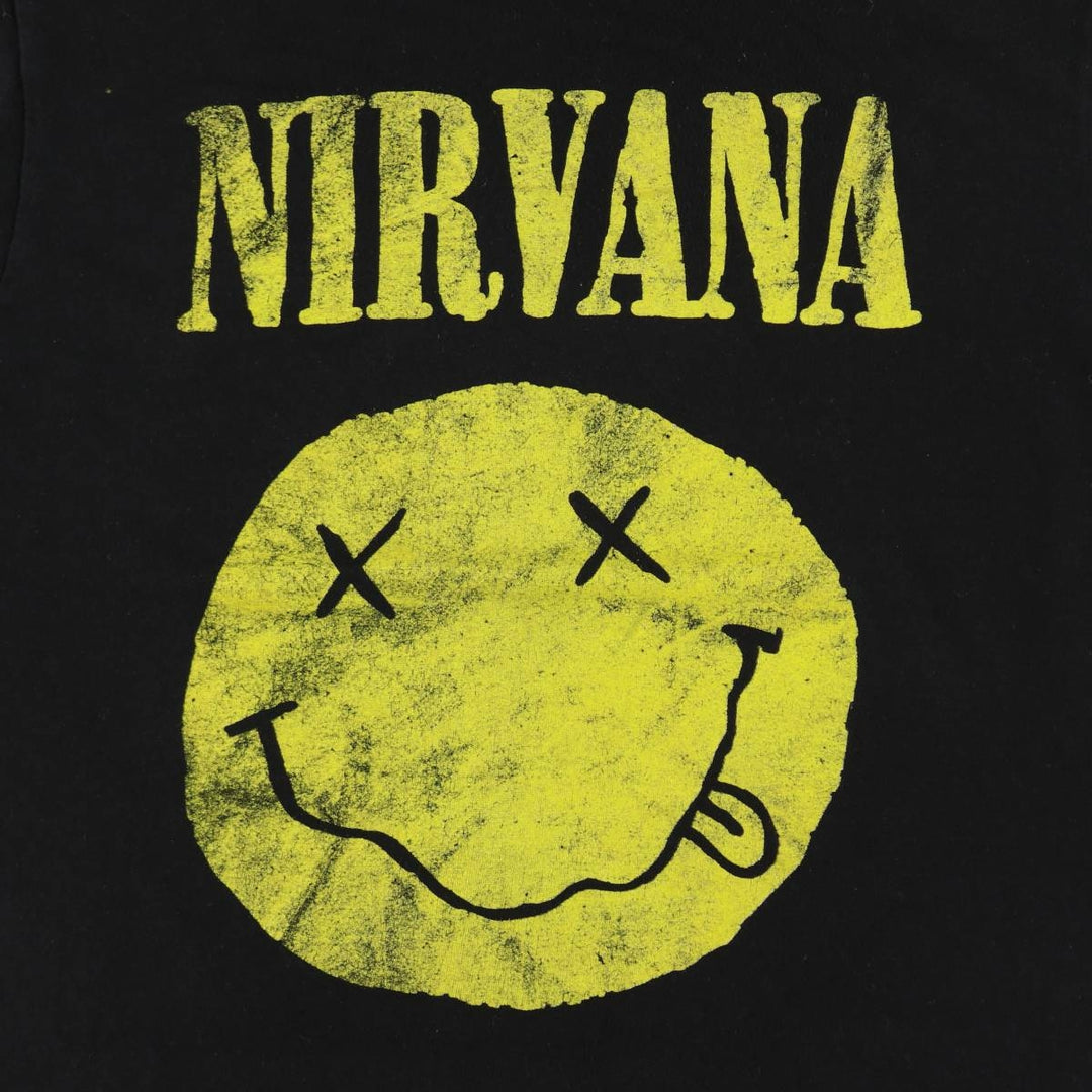 NIRVANA Nirvana Band T-shirt, Band T, Men's M size unclear black type Vintage Second Hand