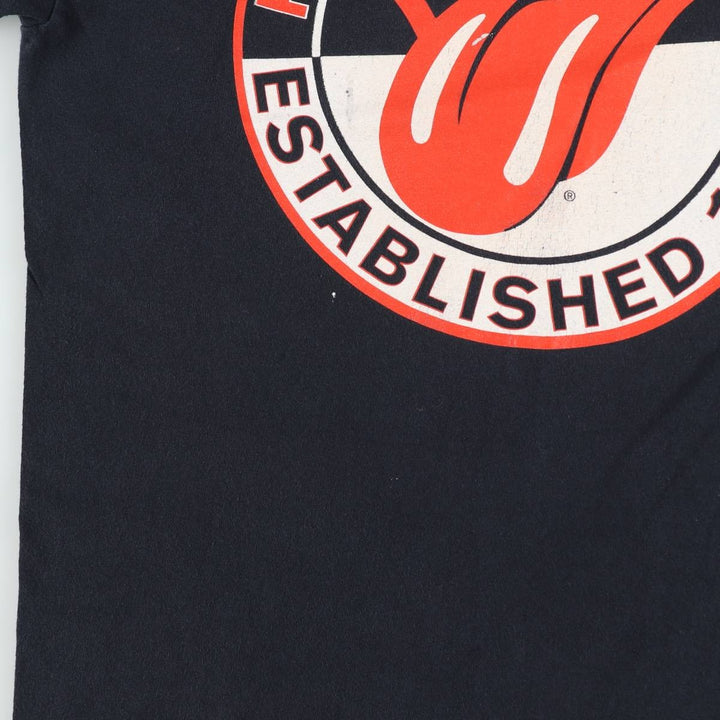 The Rolling Stones Band T-shirt, Band T, Men's L size cotton black type Vintage Second Hand