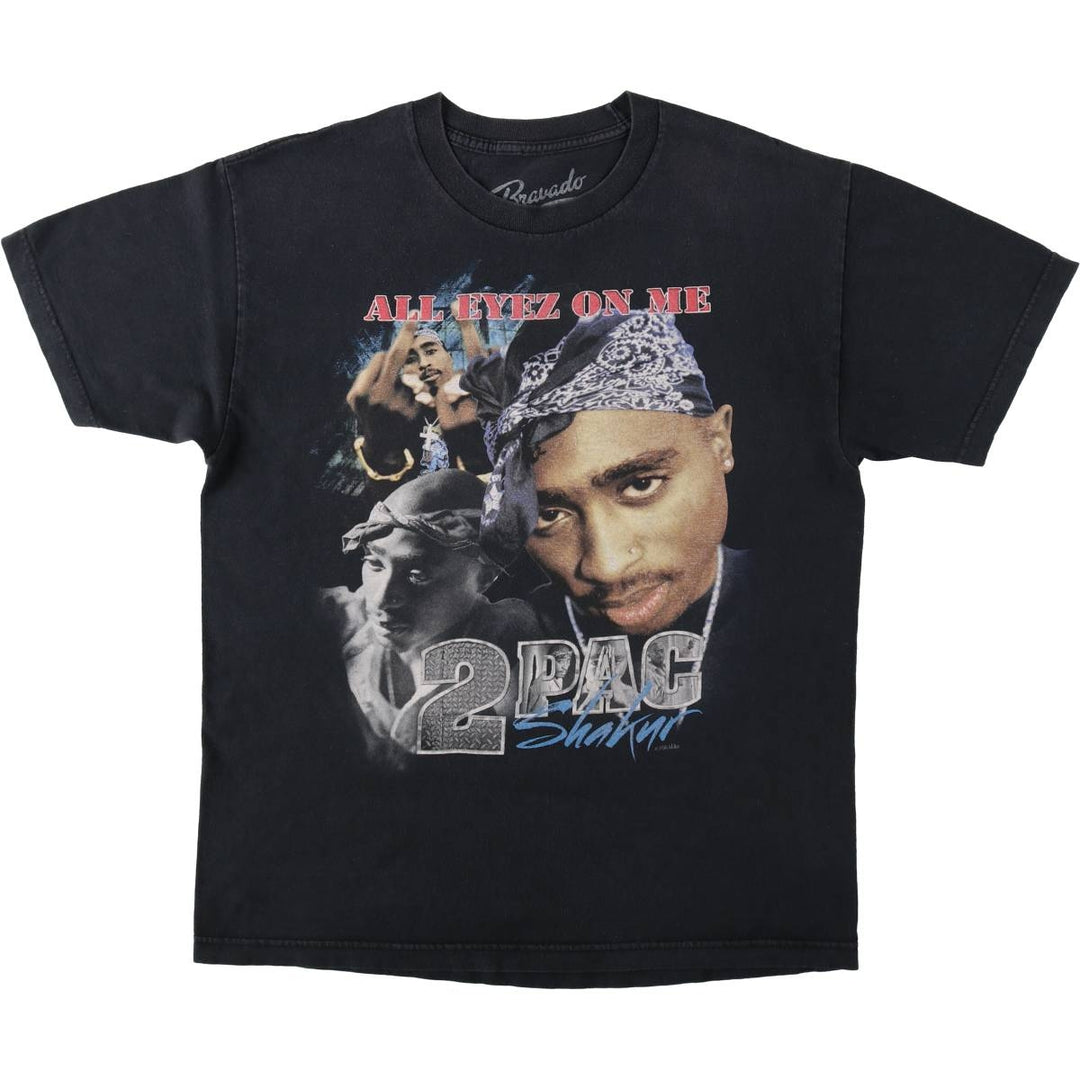 Bravado 2pac Wrap T-Shirt (Men's Size L) cotton black type Vintage Second Hand