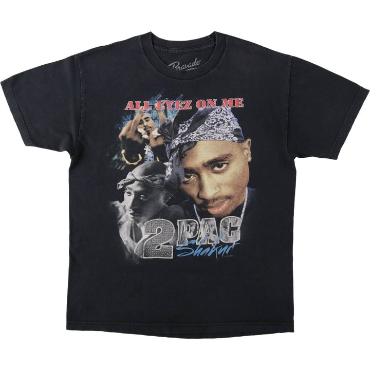 Bravado 2pac Wrap T-Shirt (Men's Size L) cotton black type Vintage Second Hand