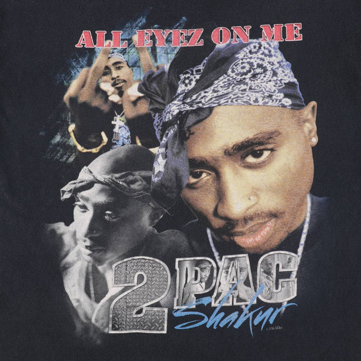 Bravado 2pac Wrap T-Shirt (Men's Size L) cotton black type Vintage Second Hand