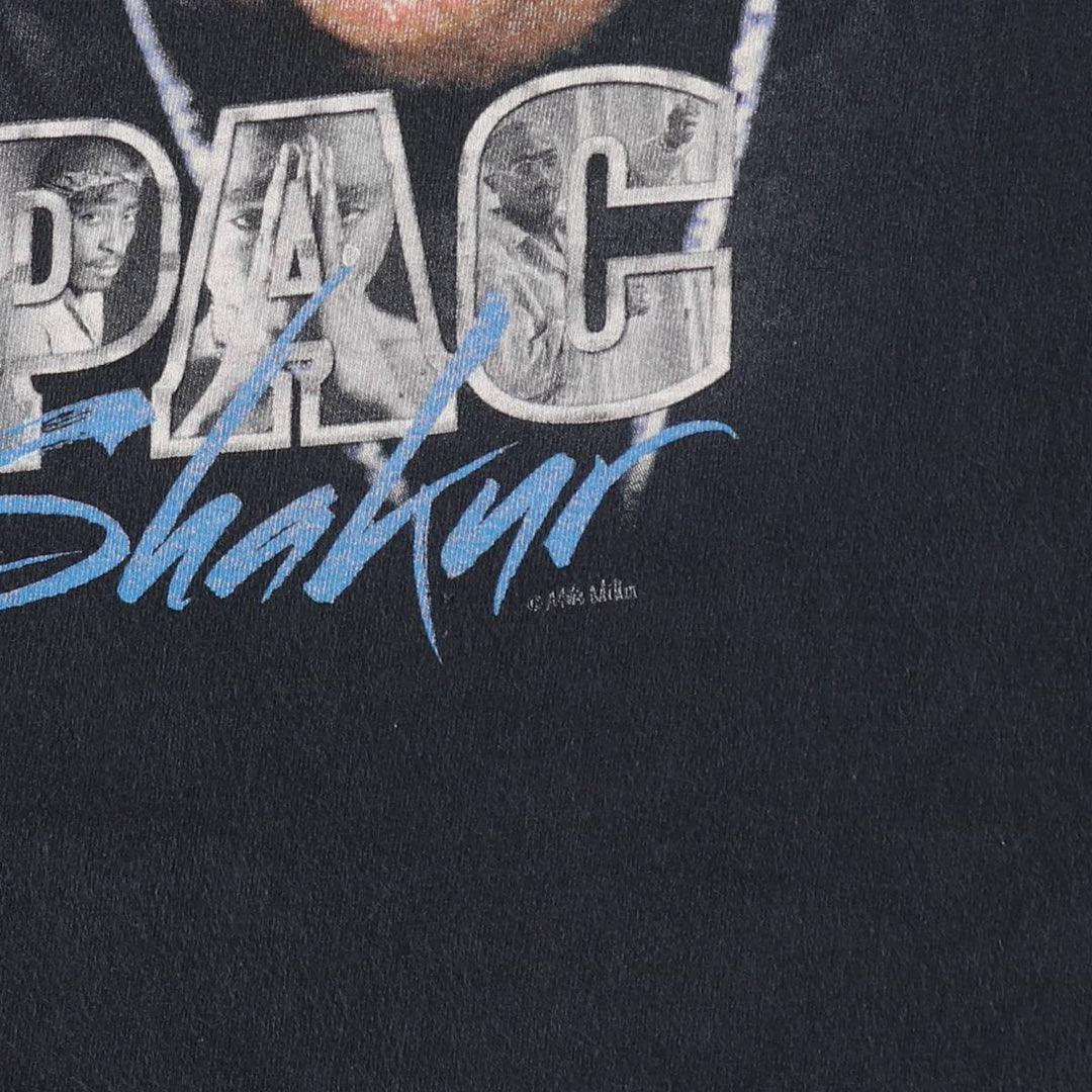 Bravado 2pac Wrap T-Shirt (Men's Size L) cotton black type Vintage Second Hand