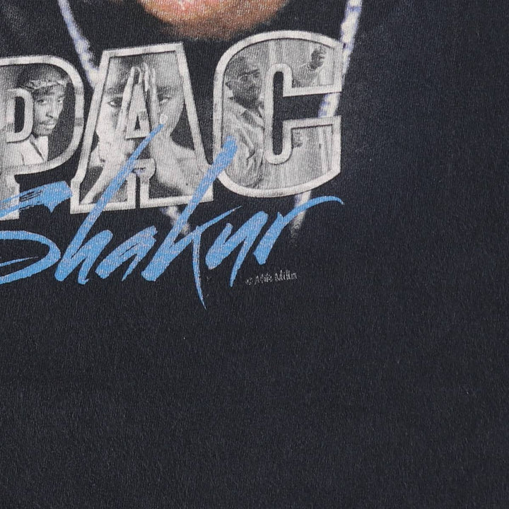 Bravado 2pac Wrap T-Shirt (Men's Size L) cotton black type Vintage Second Hand