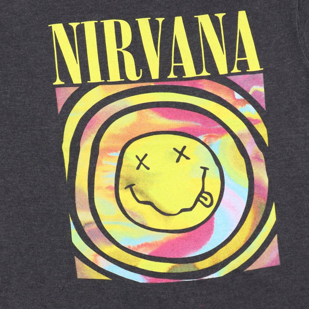 NIRVANA Nirvana Band T-shirt, Band T, Men's M size cotton gray type Vintage Second Hand