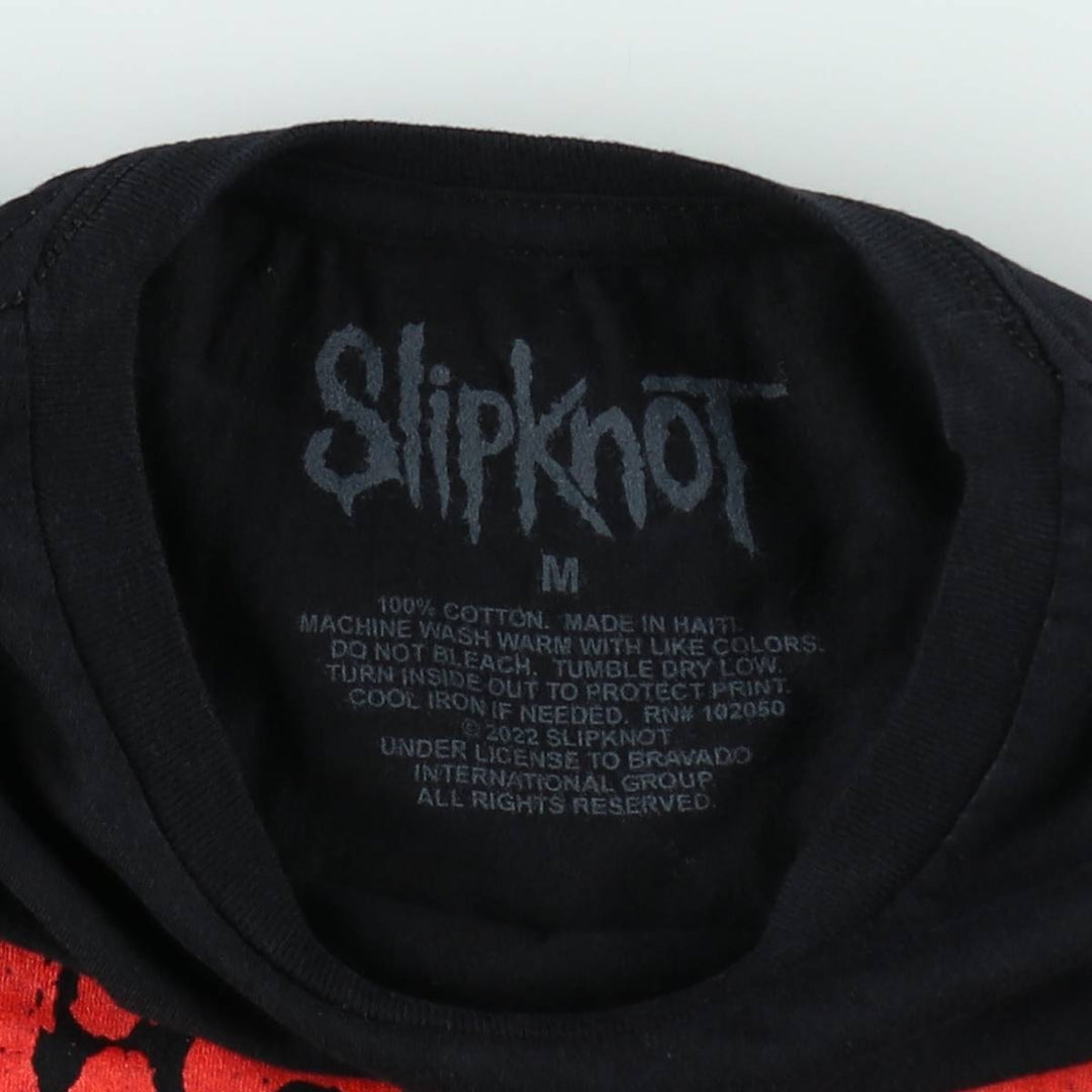 Slipknot Band T-shirt, Band T, Men's M size cotton black type Vintage Second Hand