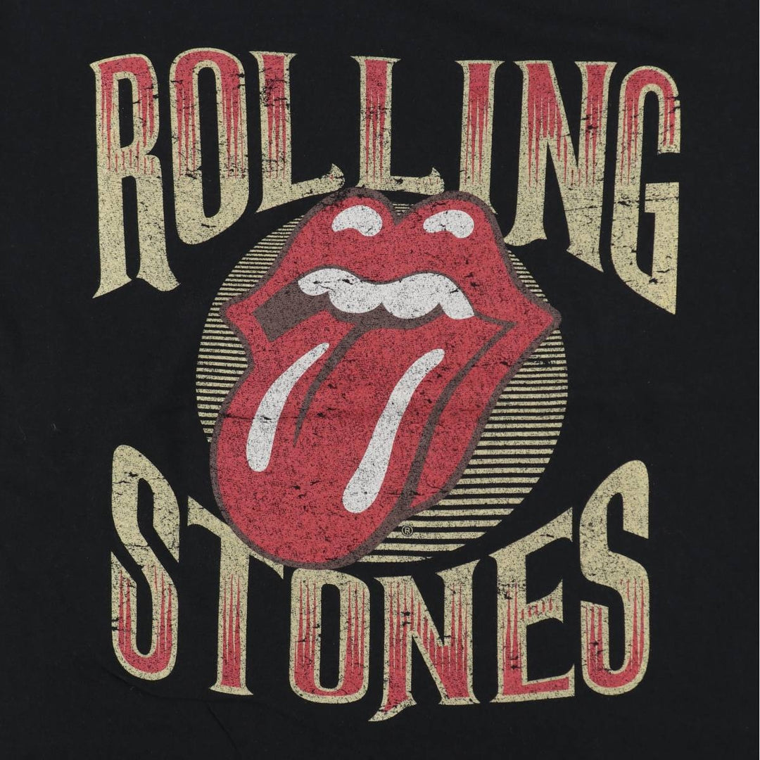 The Rolling Stones Band T-shirt, Men's XL cotton black type Vintage Second Hand