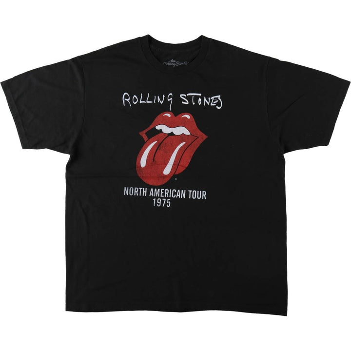 The Rolling Stones Band T-shirt, Men's XL cotton black type Vintage Second Hand