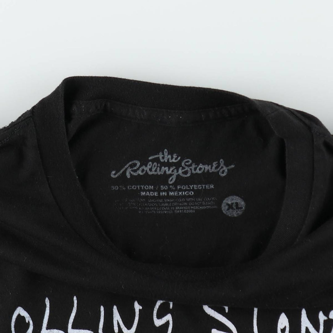 The Rolling Stones Band T-shirt, Men's XL cotton black type Vintage Second Hand