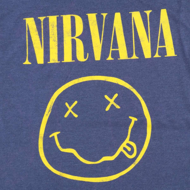NIRVANA Nirvana Band T-shirt, Band T, Men's M size unclear Navy blue Vintage Second Hand