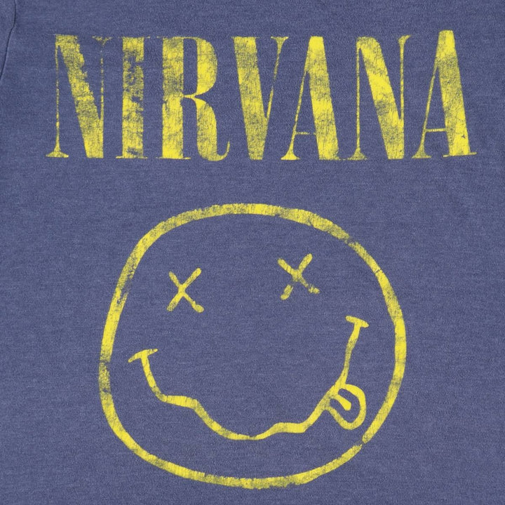 NIRVANA Nirvana Band T-shirt, Band T, Men's M size unclear Navy blue Vintage Second Hand